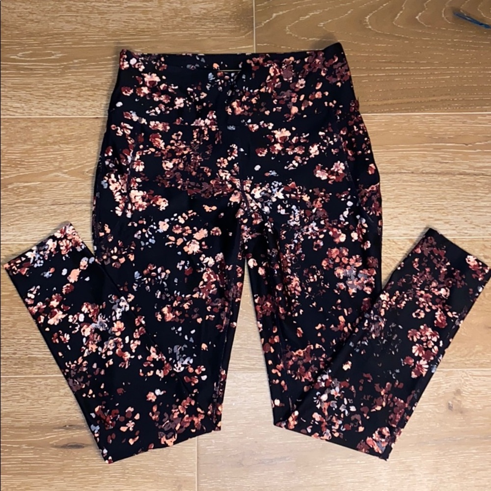 Floral black leggings